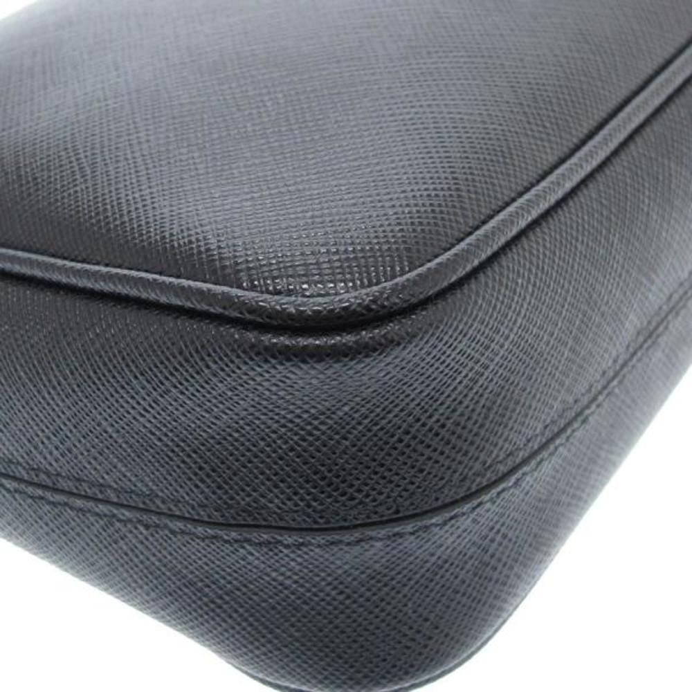 Prada Saffiano Leather Black Shoulder Bag - Picture 3 of 8